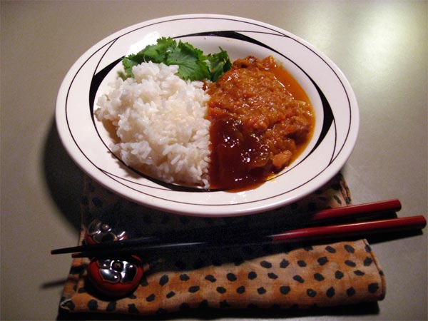 chicken curry with rice. Currying Flavor: Karei Raisu