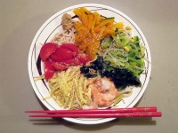 Hiyashi Chuka Soba with Shrimp