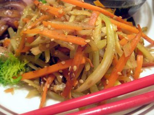 Spicy Stir-Fried Fennel and Carrots